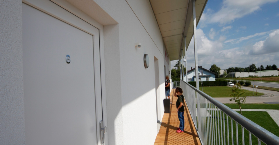 Zugang zu den Zimmer und Apartments im Motel